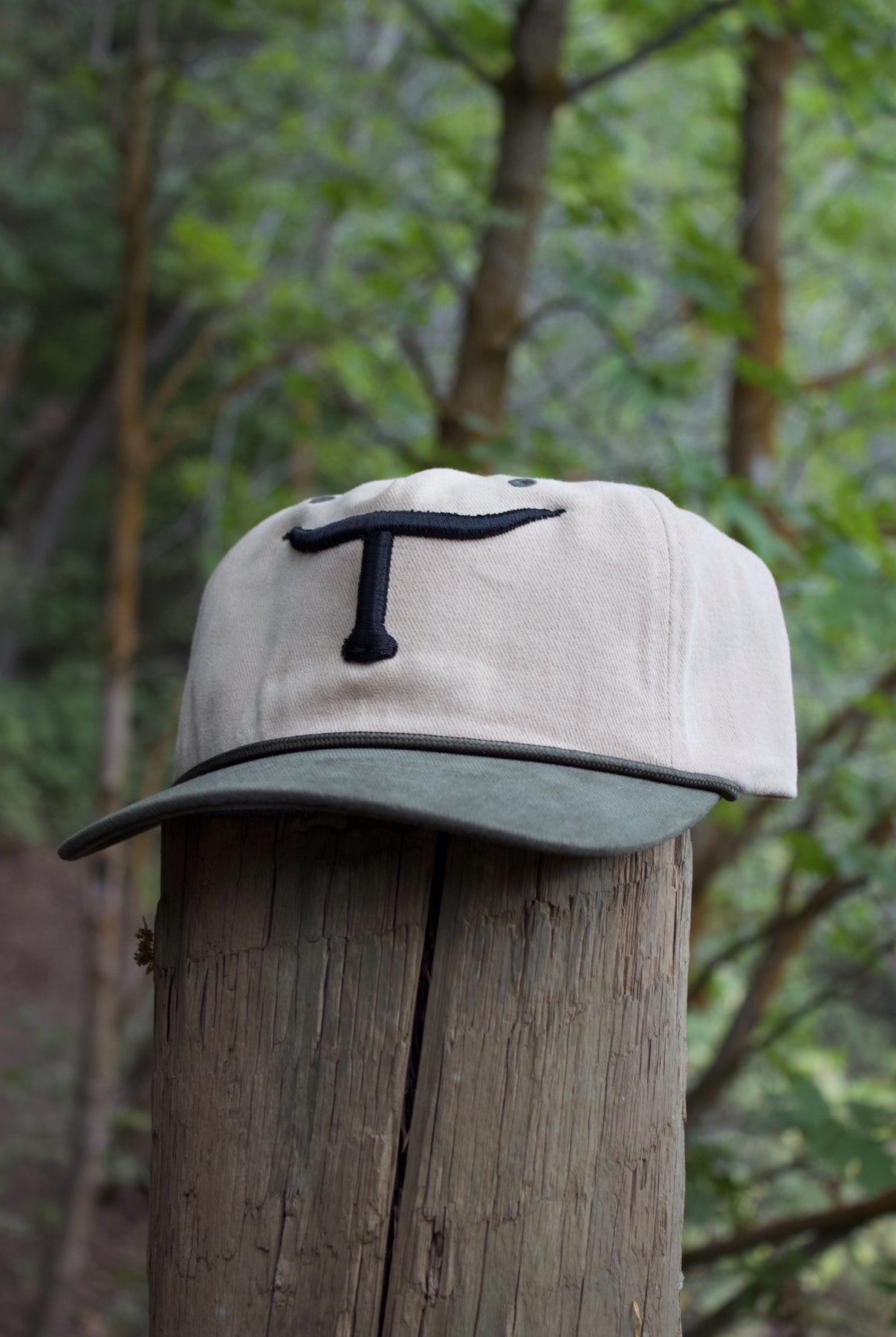 Olive + Tan Suede Cap