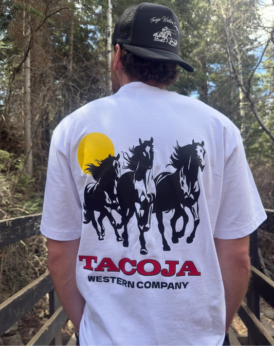 Stampede White Tee