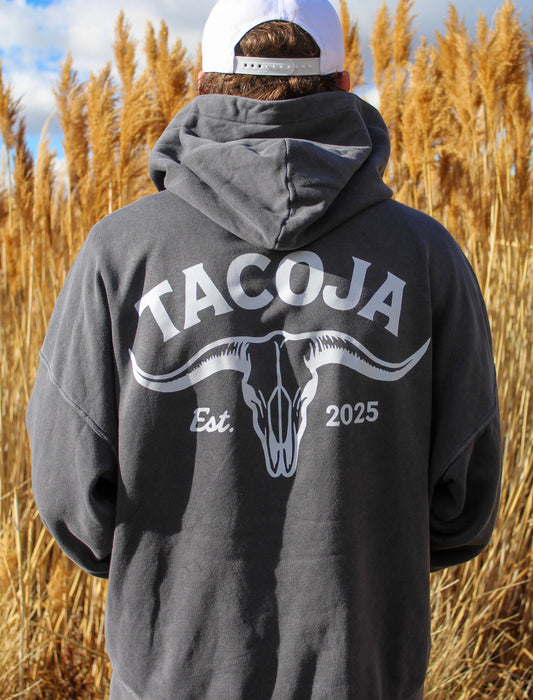 Smoke Grey Longhorn Hoodie