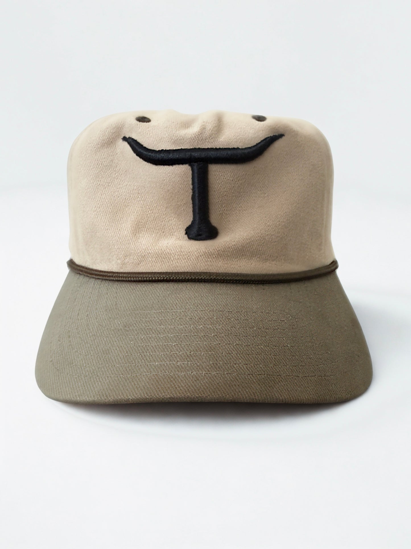 Olive + Tan Suede Cap