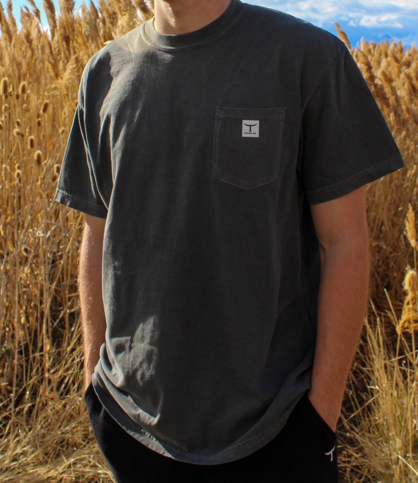 Vintage Grey Pocket Tee